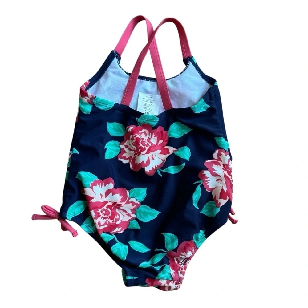 Carter’s Floral Bathing suit Swimsuit pink Blue Baby Girl 18M